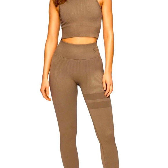 STRONGER ribbed seamless leggings NWT - Picture 2 of 12